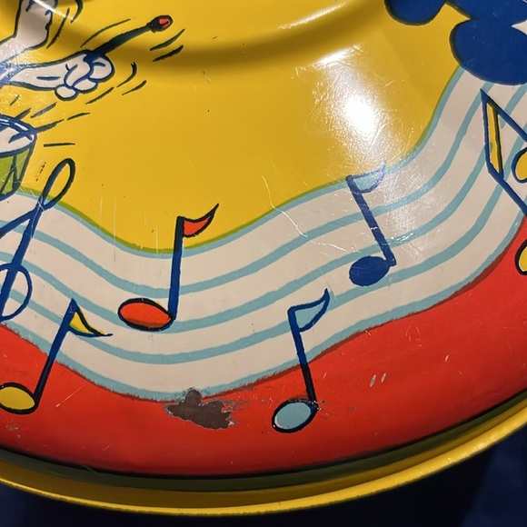 Vintage J. Chein Disney Prod.Toy, Metal Spinning Top Mickey Mouse, Pluto, Donald - Picture 10 of 16